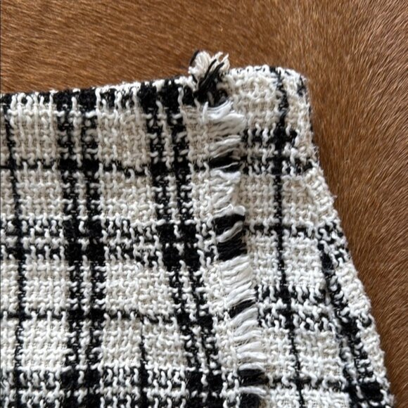 Plaid Fringe Mini Skirt - Picture 2 of 4